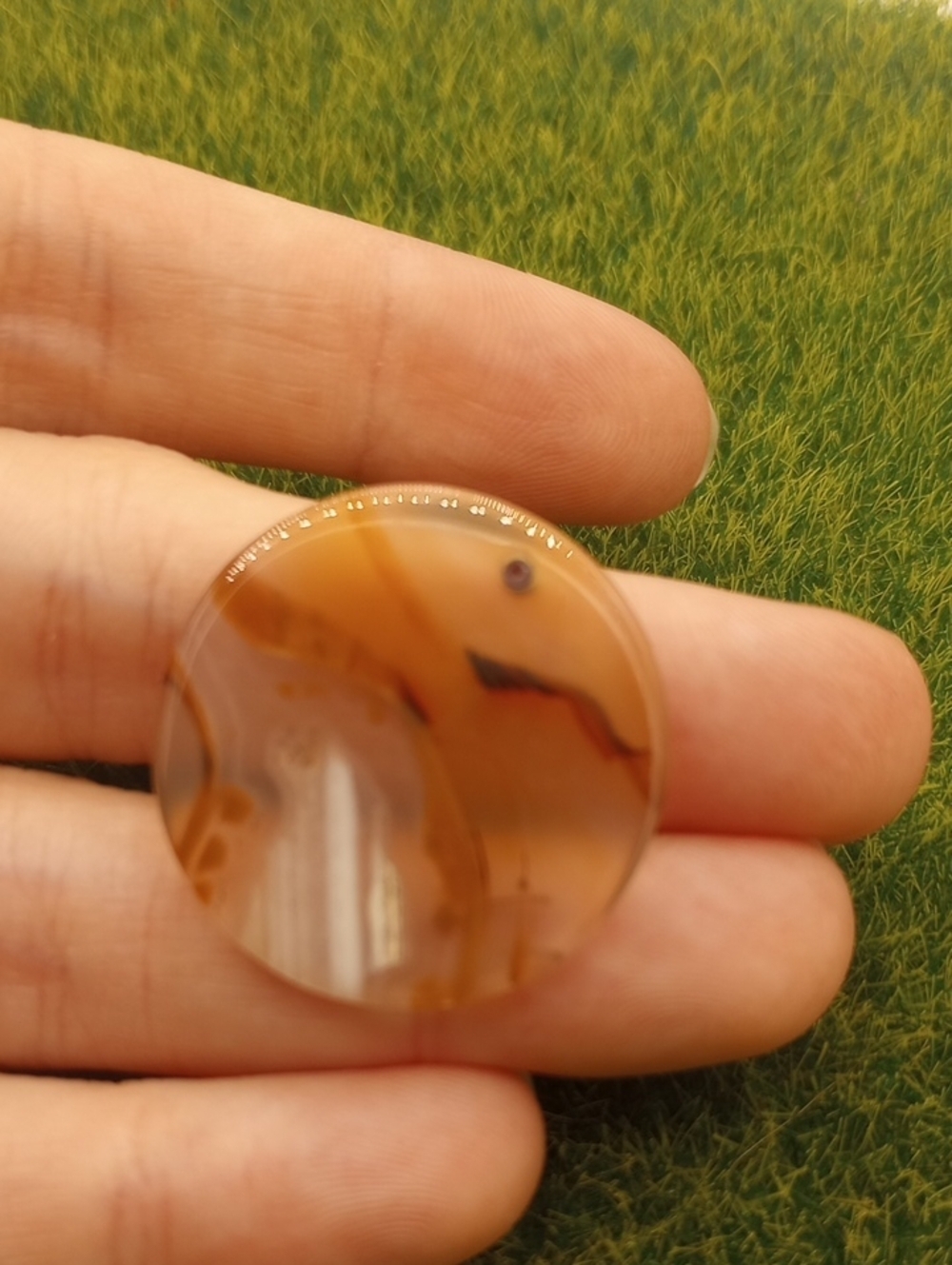 Polished Brown Luminous Round Pendant P256
